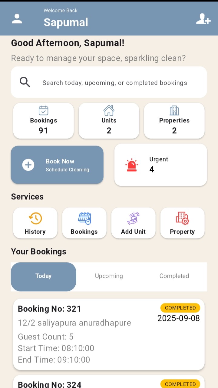 MaidSquad App Screen - maidsquad your profile
