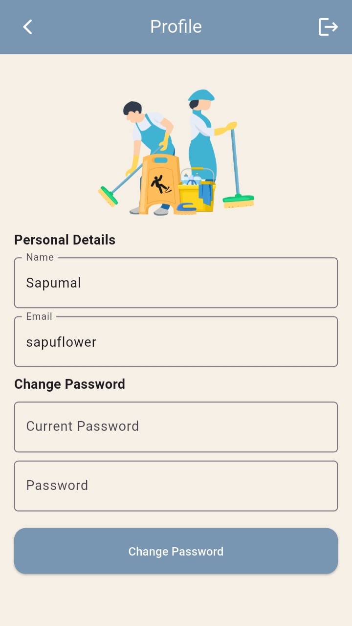MaidSquad App Screen - Booking services